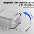 thumbnail image 4 of Transparent TPU Protective Case Compatible with Galaxy Buds 4 / 4 Pro, Earbuds Cover with Stand and Lock Design, 4 of 7