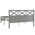 thumbnail image 2 of Full Size Wood Platform Bed with x-shaped for Kids Bedroom, Gray, 2 of 11