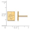 thumbnail image 2 of Solid 14k Yellow Gold Pittsburg State University Extra Small Post Earrings (8mm x 9mm), 2 of 2