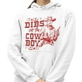 thumbnail image 2 of Dibs On The Cowboy Hoodie Sweatshirt Unisex 2X-Large White, 2 of 5