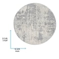 thumbnail image 4 of Livabliss Area Rugs for Living Room, 5ft Round Monaco Modern Gray Round Rug, Bedroom Dining Room Home Decor Stain Resistant Carpet (5'3" x 5'3"), 4 of 8