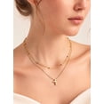 thumbnail image 4 of FindChic Layered Cross Necklace for Women, 14K Gold Plated Cross Pendant Necklace Trendy Beaded Chain Choker Necklaces Christian Faith Jewelry Gifts for Women, 4 of 9