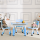 thumbnail image 3 of CazToi Set de Mesa y Sillas para Niños de 5 Piezas, Mesa de Actividades Cuadrada de 60x60cm con 4 Taburetes, 3 of 9
