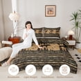 thumbnail image 3 of Castle Fairy Vintage Cabin Moose Full Size Comforter Sets 3-Piece,Rustic Jungle Animal Bedding Comforter Set,Brown Tan Black,Black Reversible,1 Comforter and 2 Pillowcases, 3 of 6