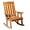 Brown, variant on QISHENSHUI Outdoor Rocking Chair, Heavy Duty 600 LBS Wooden Rocking Chair with Comfortable Backrest, Weatherproof Patio Rocker with Ergonomic Design, Garden, Black