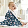 thumbnail image 3 of Princess and Carriage Blue Pattern Soft Sherpa Fleece Throw Blanket, Warm Cozy Plush Blanket for Sofa Bed Couch, All Season, 30"x40", 3 of 5