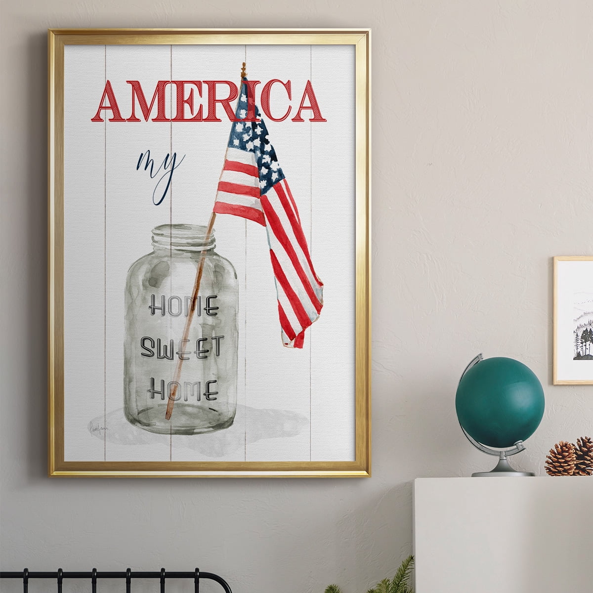 America My Home Sweet Home Premium Classic Framed Print - Ready to Hang