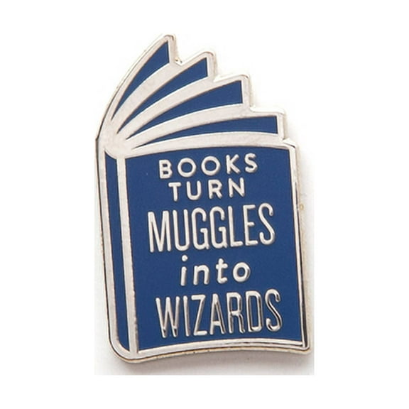 Books Turn Muggles into Wizards Enamel Pin