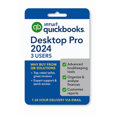 QuickBooks Desktop Pro 2024 – 3 User | Lifetime License | No Subscription