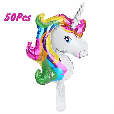 Ashata 50pcs Foil Balloons Air Filled Ballon Kids Birthday Party Ashata 50pcs Foil Balloons Air Filled Ballon Kids Birthday Party