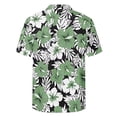 thumbnail image 5 of Hawaiian Shirts For Men Short Sleeve Casual Button Down Shirt Summer Beach Aloha Shirt Holiday Party Tropical Print Green S, 5 of 5