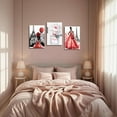 thumbnail image 3 of Hieng 3 Pieces Paris Wall Art Black Woman Canvas Print Black White Eiffel Tower Picture African American Poster Fashion Girls Perfume Artwork for Home Decor, 3 of 6