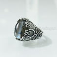 thumbnail image 7 of Labradorite Mans Ring, Natural Blue Fire Labradorite, Unisex Ring, Silver Jewelry, 925 Silver Ring, Birthday Gift, Heavy Men Ring, Arabic Design, Ottoman Style Ring, Christmas, Turkey Mens Signet Ring, 7 of 7