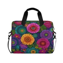 16" Laptop Tote Bag Laptop Sleeve Case Computer Briefcase for Work & Travel Colorful Blooming Flowers