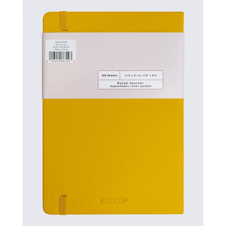 Exceed A5 Ruled Journal, Mustard Yellow, 5.8