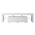 thumbnail image 6 of Sumdeal TV Stand Cabinet for Living Room up to 70 Inch TV, Entertainment Center with 16 Color LED Light, TV Stand High Gloss TV Console Table for Living Room, White, 6 of 7