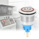 thumbnail image 4 of 2 unids DC12-24V 22mm 6 Pasadores Acero inoxidable autoblocante interruptor de botón con signo (naranja), 4 of 8