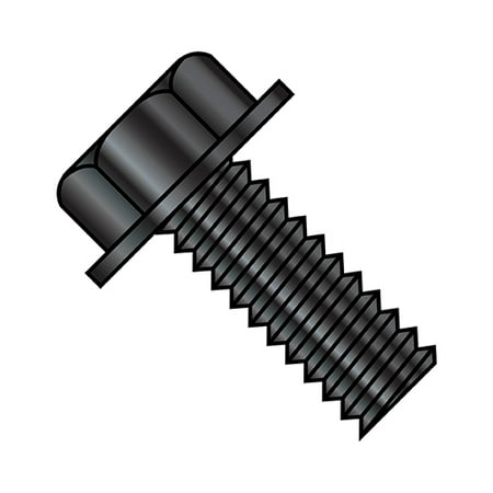 

8-32X3/8 Unslotted Indented Hex Washer Head Machine Screw Fully Threaded Black Oxide (Pack Qty 10 000) BC-0806MWB