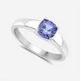 thumbnail image 2 of 1.05 Ctw Cushion Shape Tanzanite 925 Sterling Silver Solitaire Valentines Day Gifts Ring, 2 of 3