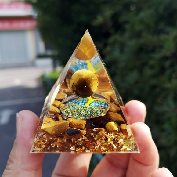 Crystal Pyramid,Orgone Pyramid Epoxy Process Protection Crystals Pyramid Crystal Smart Functionality