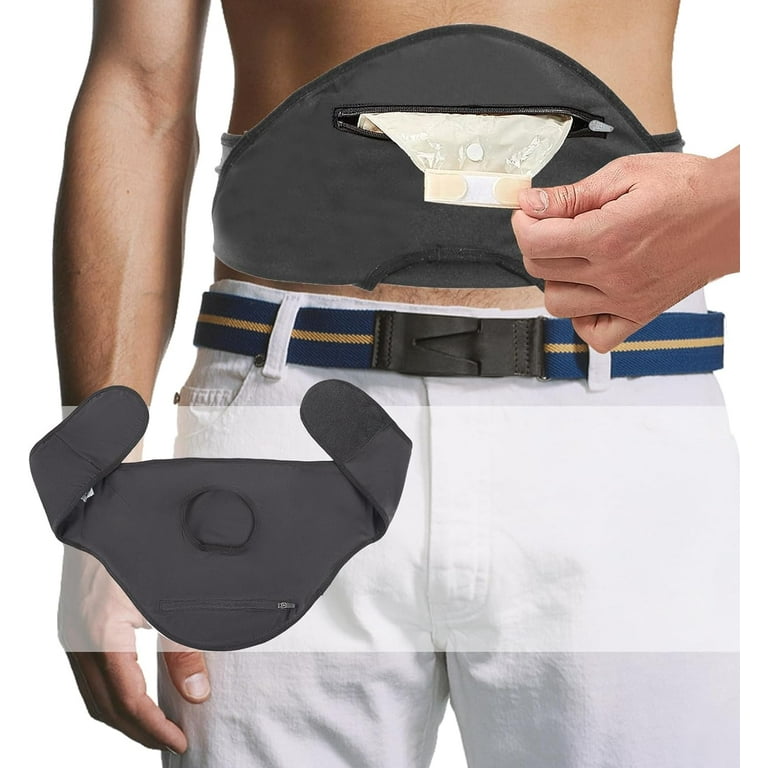 FANHAN Ostomy Belt Black Stealth Belt for Ostomy Bag Ostomy Support Hernia Belt  Ostomy Bag Covers Ostomy Wrap (L) 