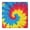 Colorful Rainbow Tie, variant on Colorful Tie Dye Pattern Square Fitted Tablecloth with Elastic Edge,Square Table Cover,Washable Elastic Table Cover for Home Kitchen Party Decor 34"x34"