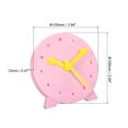 thumbnail image 2 of Uxcell 4 inch Teaching Clock Tell Time Analog Demonstration Clock 24 Hour 3 Pointers Geared, Pink, 2 of 5
