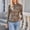 Khaki, variant on Delayuji Womens Lace Long Sleeve Shirt Mesh Tops Mockneck Cute Going Out Tops For Women Fall Fashion Outfits Spring Trendy Green