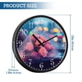 thumbnail image 3 of Voice Activated Clock with Glow Light 12 Inch Large Silent Wall Clock Battery Operated for Home Decor A Bouquet Of Pink Roses, 3 of 8