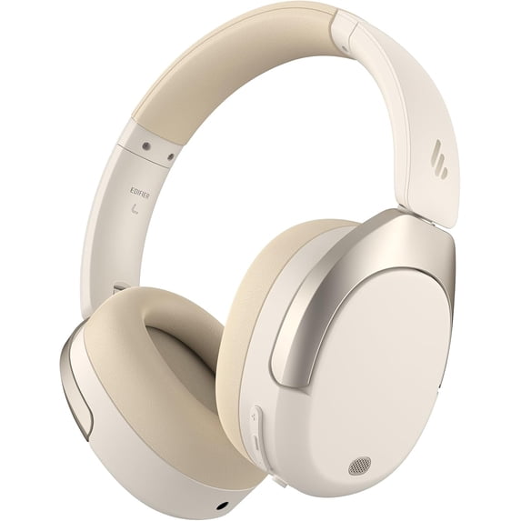 Restored Edifier W830NB Wireless Over Ear Headphones with -45dB Active Noise Cancelling, 94H Playtime, LDAC Hi-Res Sound, Spatial Audio, Fast Charging, Multipoint Connection, Bluetooth V5.4 - Ivory (Refurbished)