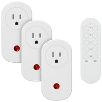 Wireless Surnice Smart Control Outlets, 130Ft/40M, 15A/120V/1800W, 3 Plugs 1 Remote