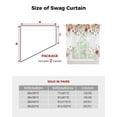 thumbnail image 6 of Pink Floral Swag Valances for Windows, Spring Pastoral Botanical Wildflowers Leaves Rod Pocket Sheer Valances for Windows, Swag Toppers Light Filtering for Kitchen Living Room 2 Panels 36''x45'', 6 of 6