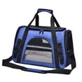 thumbnail image 4 of Bolsa de transporte para mascotas, transpirable, para viajes, para gatitos, cachorros y perros pequeños. Azul, 4 of 8