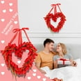 thumbnail image 2 of Valentine's Day Heart Wreath For Home Door Wall Festive Party Celebration, 2 of 9