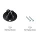 thumbnail image 3 of Pared Montaje Soporte, 2 Agujeros X Montaje Techo Gancho con 2 Autoperforantes Tornillos para Suspensión Correas Yoga Columpio Resistencia Bandas, Negro Unique Bargains accesorios para máquinas de ejercicio, 3 of 5