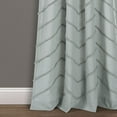thumbnail image 3 of Lush Decor Chenille Chevron Tufting 84" x 40" Chevron Light Gray 100% Cotton 3" Rod Pocket Pair Window Panel, 3 of 11
