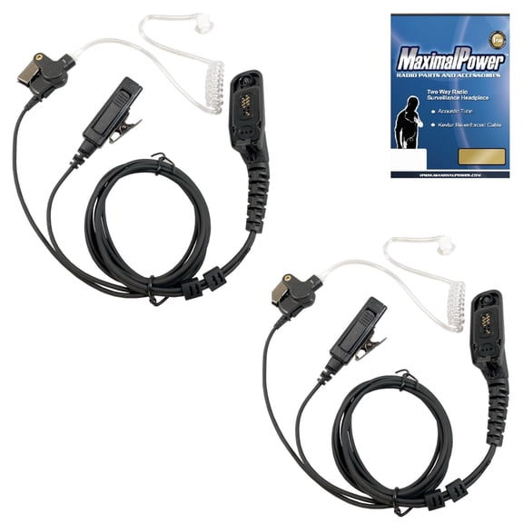 Headset Earpiece with Clear Acoustic Tube Earpiece for Motorola XPR 6000 XPR6500 XPR6550 XPR 7000 XPR 7550 XiRP8200 XiR-P8268 Two-Way Radio (2 Pack)