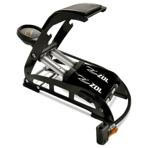 Zol Double Barrel Bike Floor Foot Pump ,Portable Air Pump Inflator Pump with 160PSI Precision Pressure Gauge Fits Presta Schrader and Deutschland Valve for Bicycle