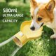 thumbnail image 5 of Botella de agua portátil para perros y gatos, para viajes al aire libre, a prueba de fugas, con vaso para beber, 580 ml, accesorios para mascotas, 5 of 7