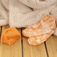 thumbnail image 3 of BambooMN Women's Girl Fuzzy Warm Fluffy Tie-Dye Colorful Fun Ankle Socks - Marigold - 2 Pairs, 3 of 6
