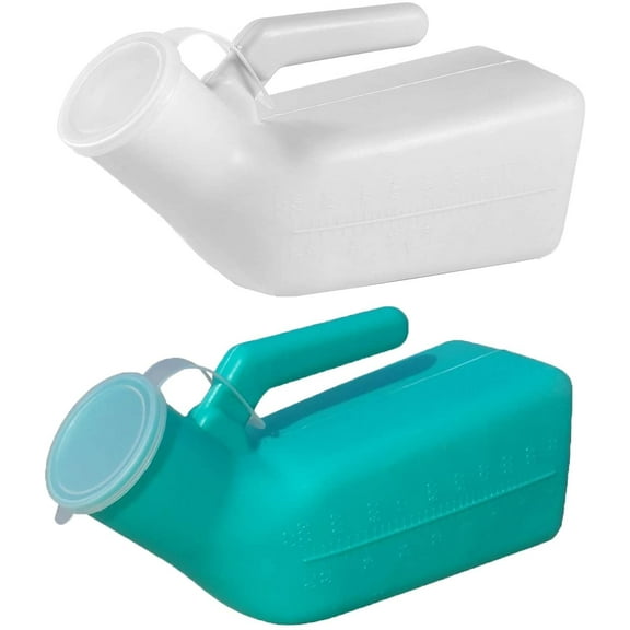 2 Packs 1000ml/34oz Male Portable Urinal Pee Bottles Home Urinal Potty for Men