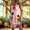 Pink, variant on QUNYINEY Floral Sun Dresses Women Mini Beach Sleeveless A Line Tank Dress with Pockets Casual Loose Fit V Neck Dresses