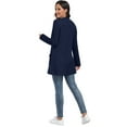 thumbnail image 7 of JWD Women's Cardigan Open Front Lightweight Cardigan Long Sleeve Sweater Cardigans with Pockets Royal Blue M, 7 of 7
