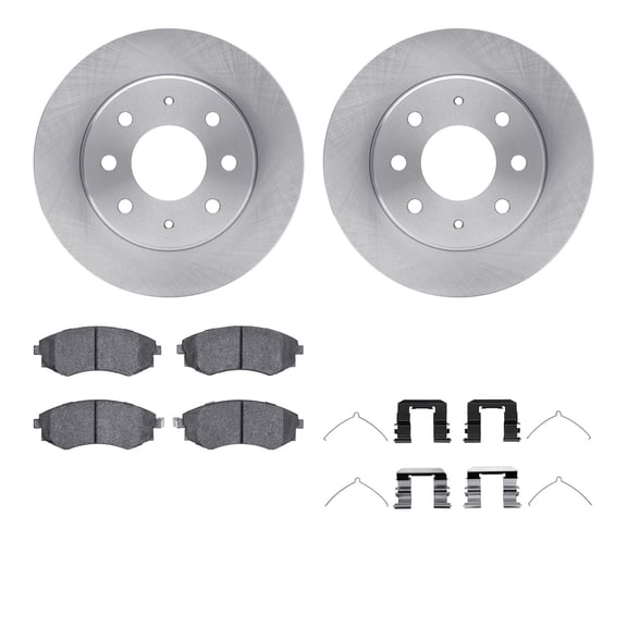 Dynamic Friction Company Front Brake Rotors with 5000 Advanced Brake Pads includes Hardware 6512-72142