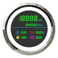 thumbnail image 2 of 6 In 1 85mm LCD Multi-Function Tachometer Fuel Gau Water Temperature Oil Pressure Voltmeter Hour Meter For Boat Car ,Universal Compatibility, 2 of 7