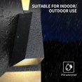 thumbnail image 3 of Paquete de 2 apliques de pared para interior/exterior, aplique de pared moderno, lámpara de pared impermeable IP54 de aluminio para sala de estar, dormitorio, pasillo y baño Zhivalor WLJ-4657, 3 of 8