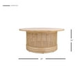 thumbnail image 2 of NPD Furniture Brisa Rattan Coffee Table w/ Wood Top, 2 of 7