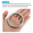 thumbnail image 4 of Unique Bargains 2" Seamless Metal O Rings, 304 Stainless Steel O-Ring Solid Round Rings for Macrame, DIY Craft, 8x50mm, 4 of 5