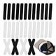 thumbnail image 4 of 50 Piezas Desechables Cap Liner Absorbe la Humedad Banda para el Sudor Visera Sombrero Adhesivo Absorbe el Sudor Tiras Cinta, Negro, 4 of 5