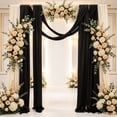 thumbnail image 5 of Extra Large Wedding Arch Sheer Drape, 600x75cm Lawn Wedding Ceremony Scene Backdrop Decorative Polyester Curtain, for Wedding Ceremony / Hotel Banquet Scene Arrangement, 5 of 6